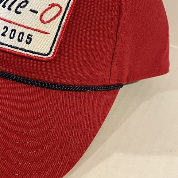 Johnnie-O Hat Cap Snap Back Adult Beach Golf Surf Red Patch Rope Adjustable Hat - Picture 9 of 13